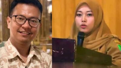 Direktur Eksekutif Sumut Foundation Andi Sirait. Kanan, Kepala Dinas Pertanian Labuhanbatu Utara, drh Sudarija MM MH.